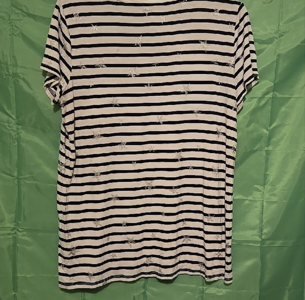 Westport Black and White Striped Tee